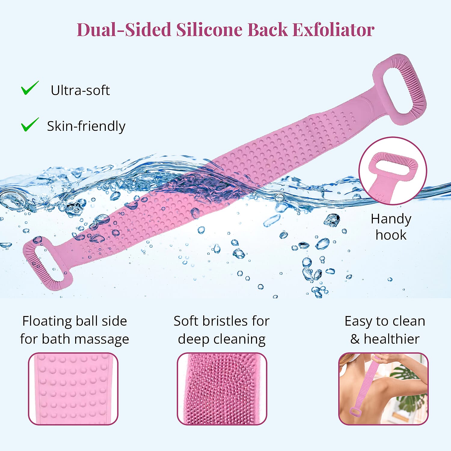 Purple Silicone Back Brush