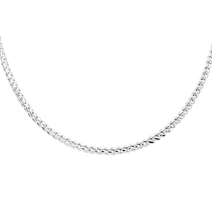 Sterling Silver Flash 3.50mm Rounded Franco Chain Necklace 18 Inches 12.7 Grams