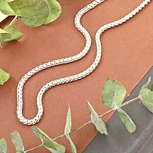 Sterling Silver Flash 3.50mm Rounded Franco Chain Necklace 18 Inches 12.7 Grams