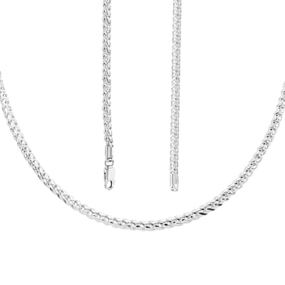 Sterling Silver Flash 3.50mm Rounded Franco Chain Necklace 18 Inches 12.7 Grams