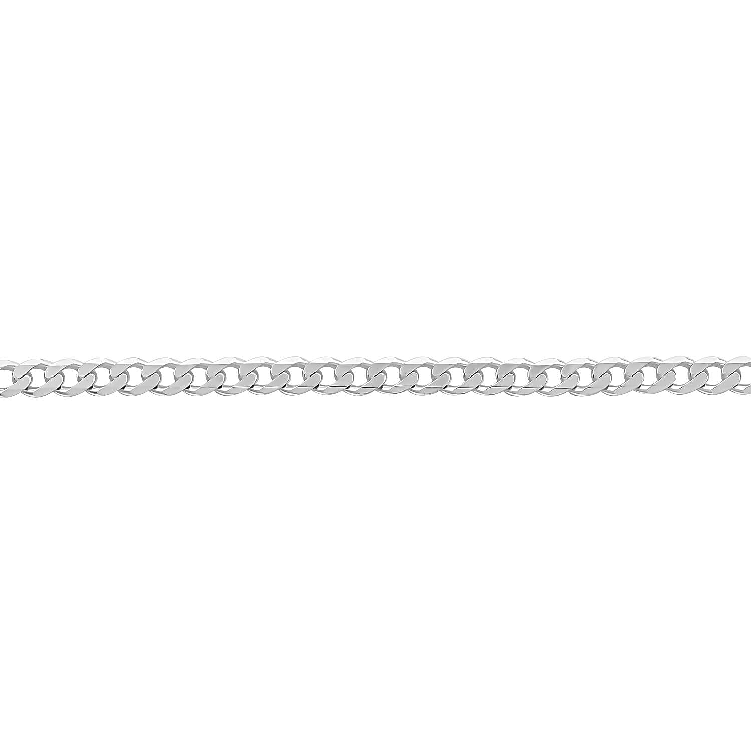 Sterling Silver 4mm Curb Chain Bracelet (7.25 In) 4.20 Grams