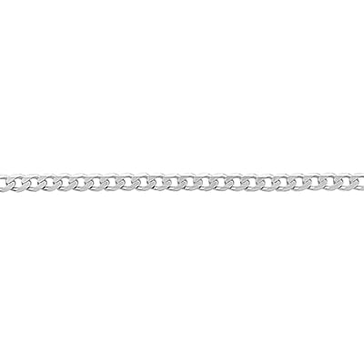Sterling Silver 4mm Curb Chain Bracelet (7.25 In) 4.20 Grams