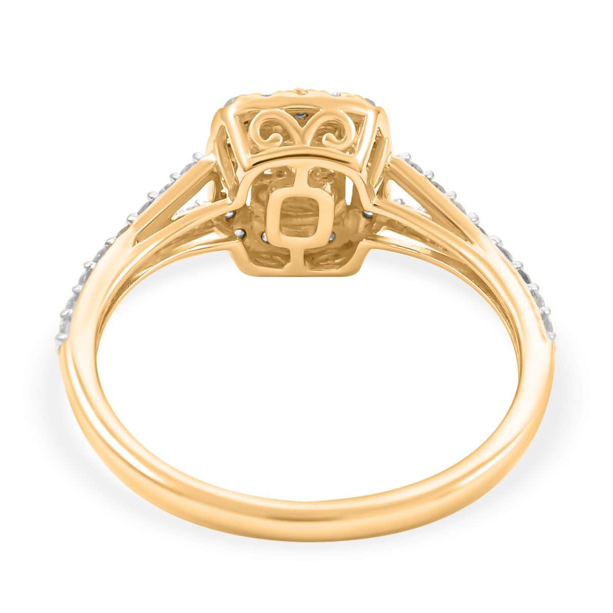 Natural Yellow and White Diamond 0.50 ctw Ring in 14K Yellow Gold (Size 10.0) image number 4