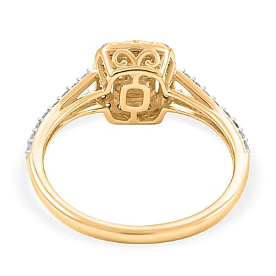 Natural Yellow and White Diamond 0.50 ctw Ring in 14K Yellow Gold (Size 10.0)