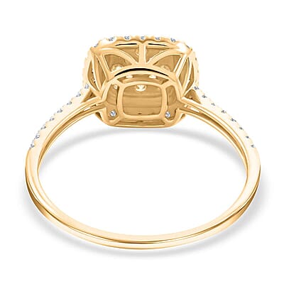 14K Yellow Gold Natural Yellow and White Diamond Ring (Size 10.0) 1.00 ctw