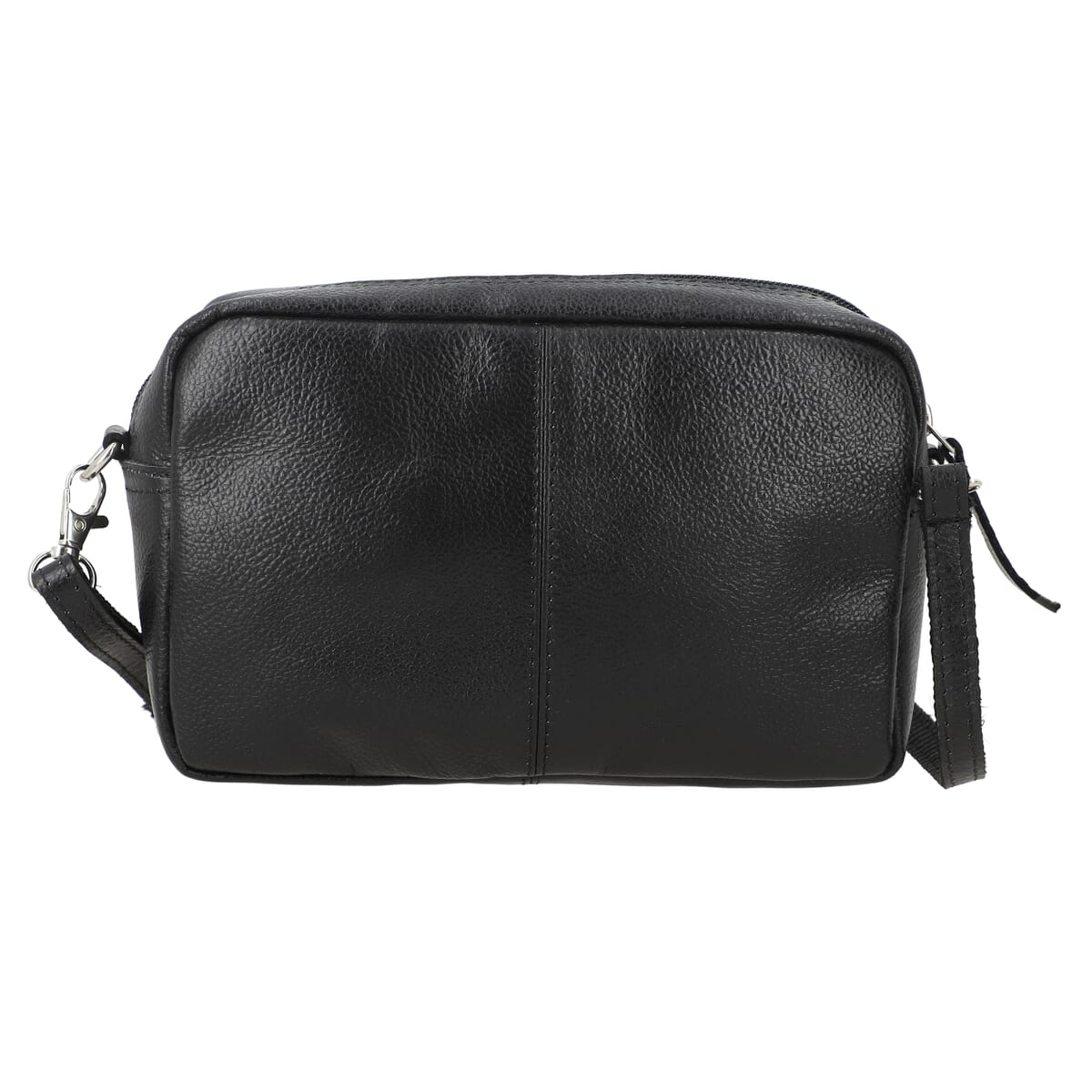 100% Genuine leather crossbody sling bag Color:Black Size:8Lx1.25Wx7H INCH image number 0