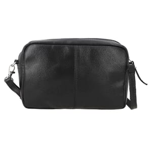 Black Genuine Leather Crossbody Sling Bag