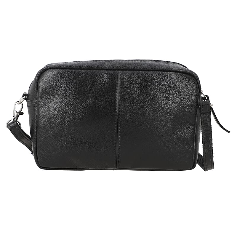 Black Genuine Leather Crossbody Sling Bag
