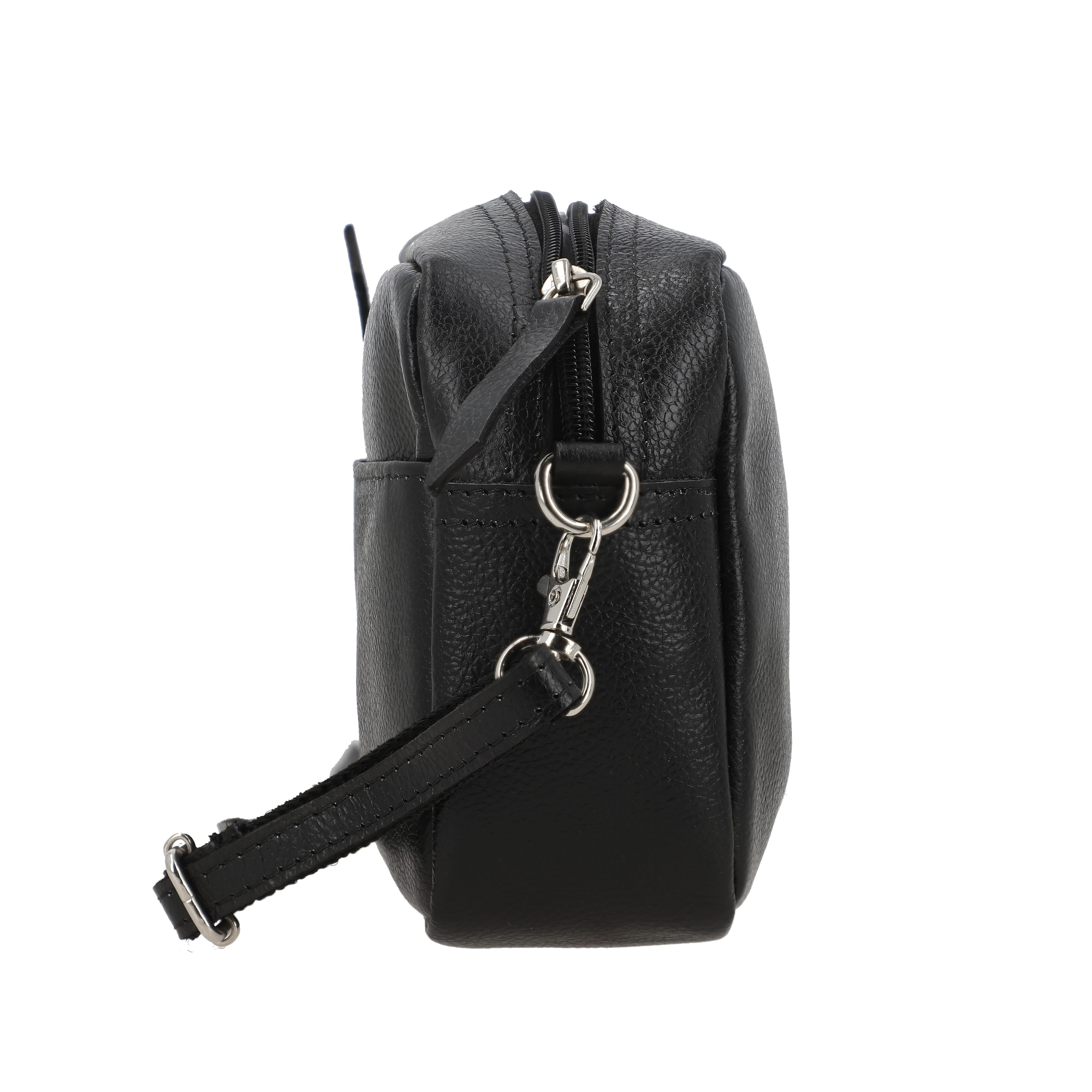 Black Genuine Leather Crossbody Sling Bag
