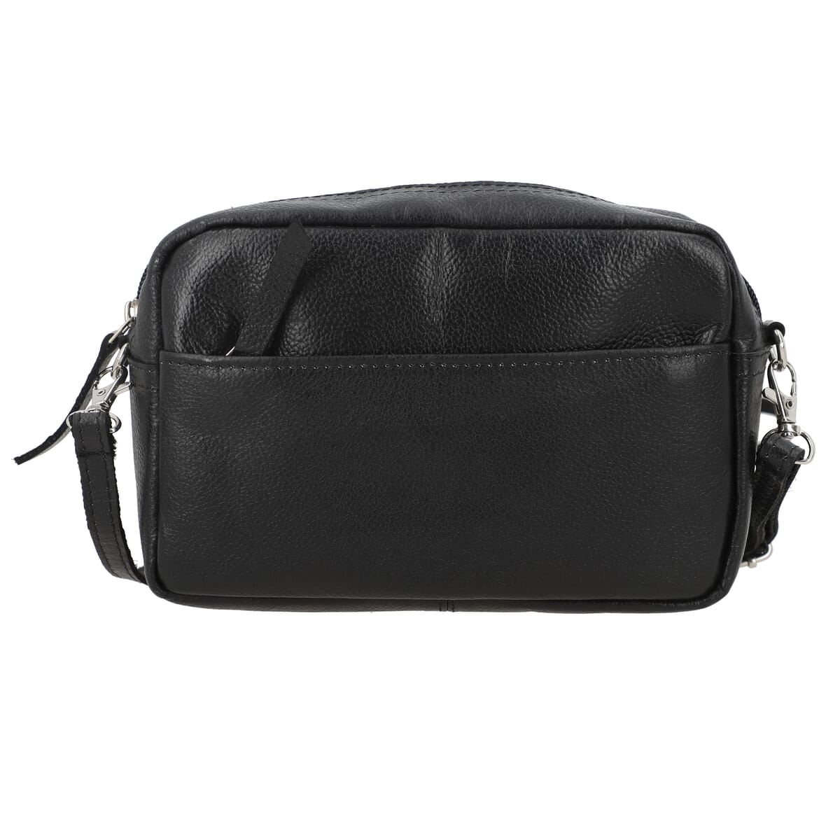 100% Genuine leather crossbody sling bag Color:Black Size:8Lx1.25Wx7H INCH image number 5