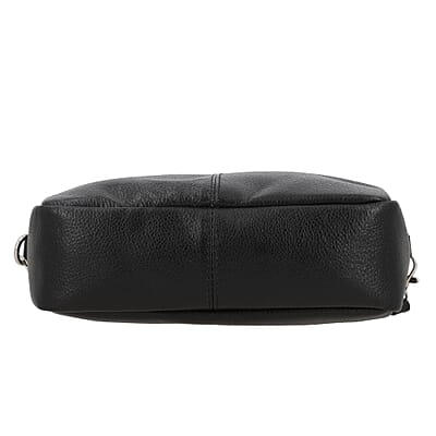 Black Genuine Leather Crossbody Sling Bag
