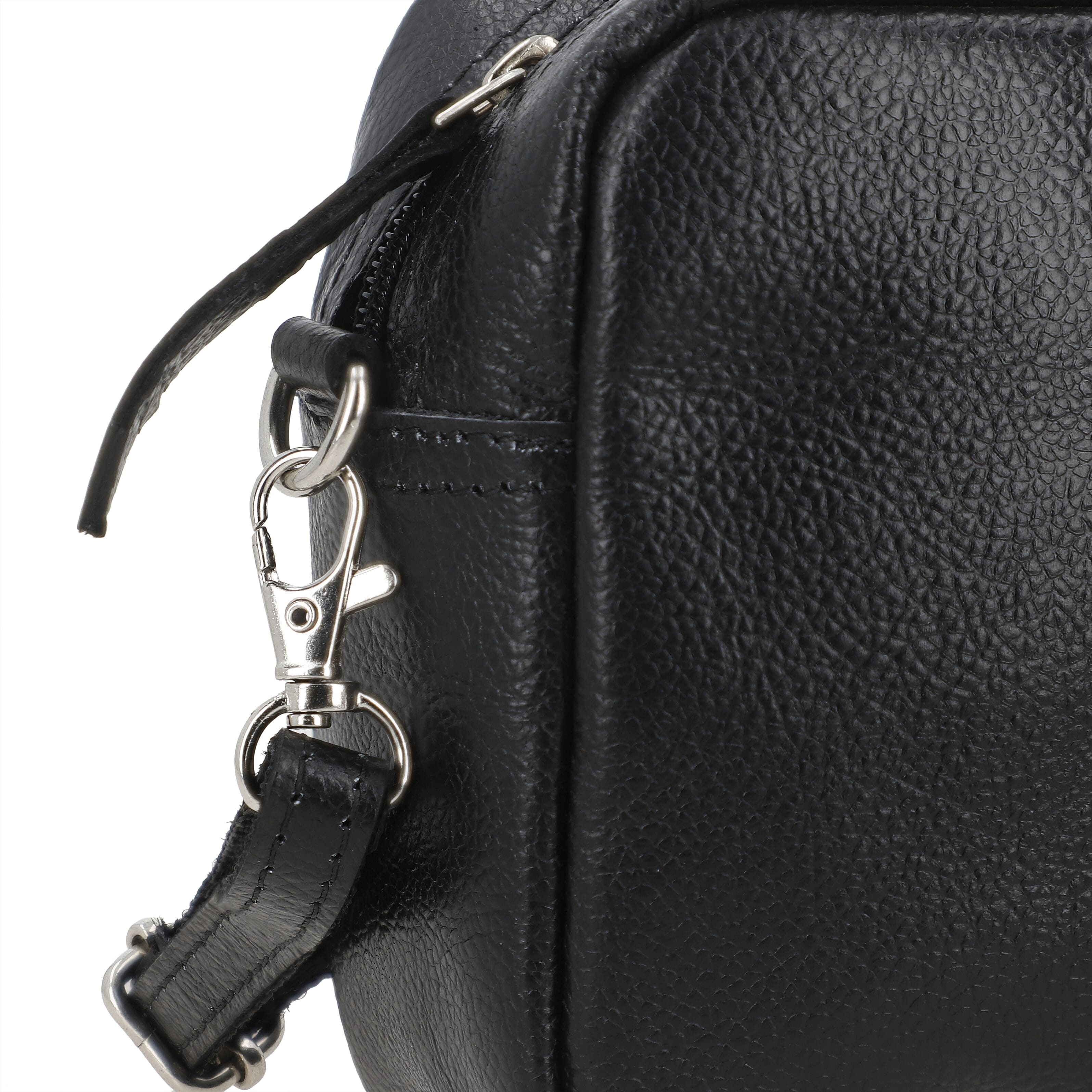 Black Genuine Leather Crossbody Sling Bag