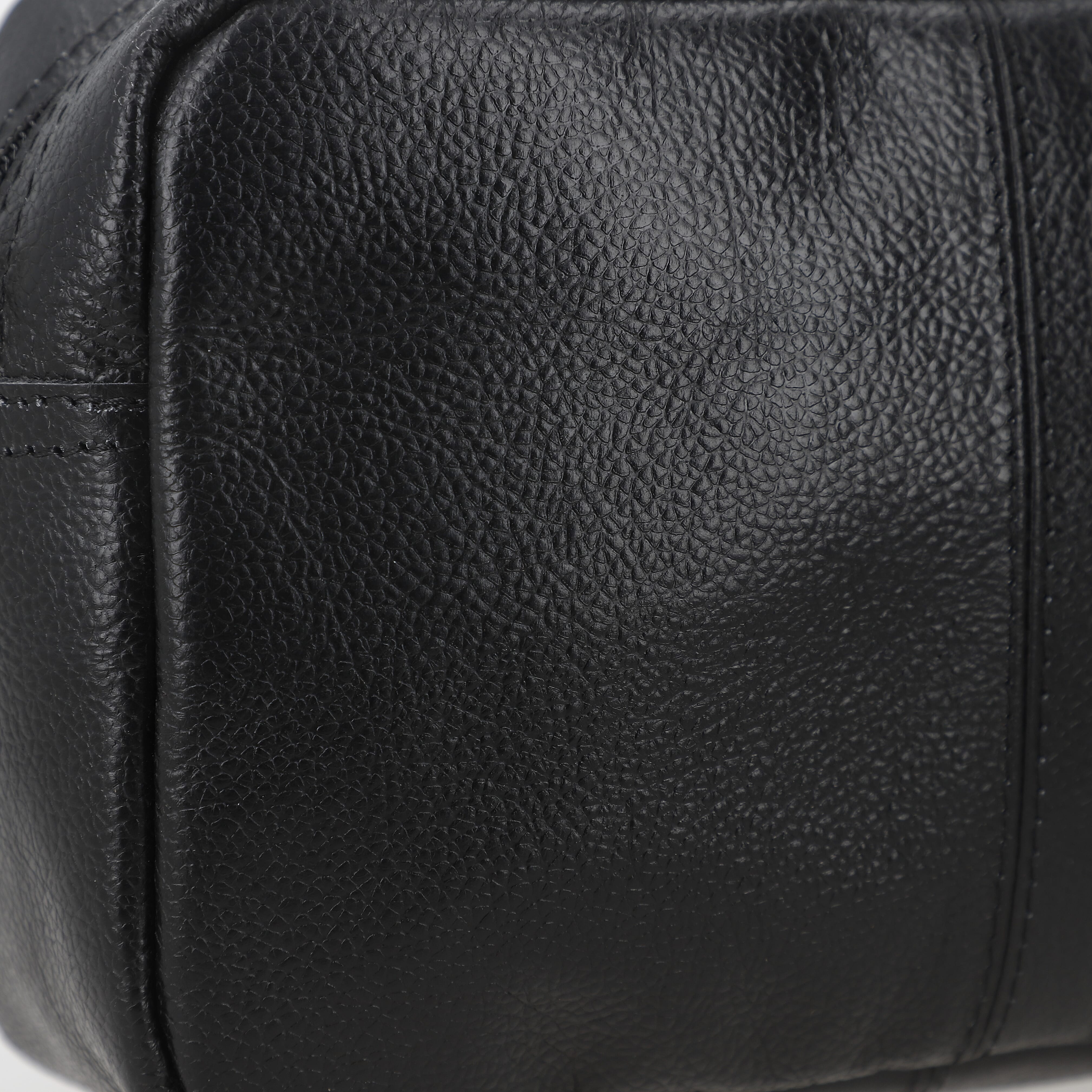 Black Genuine Leather Crossbody Sling Bag