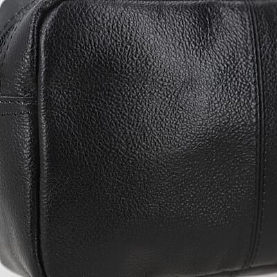 Black Genuine Leather Crossbody Sling Bag