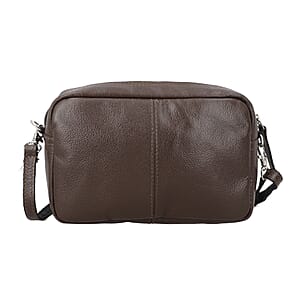 Brown Genuine Leather Crossbody Sling Bag