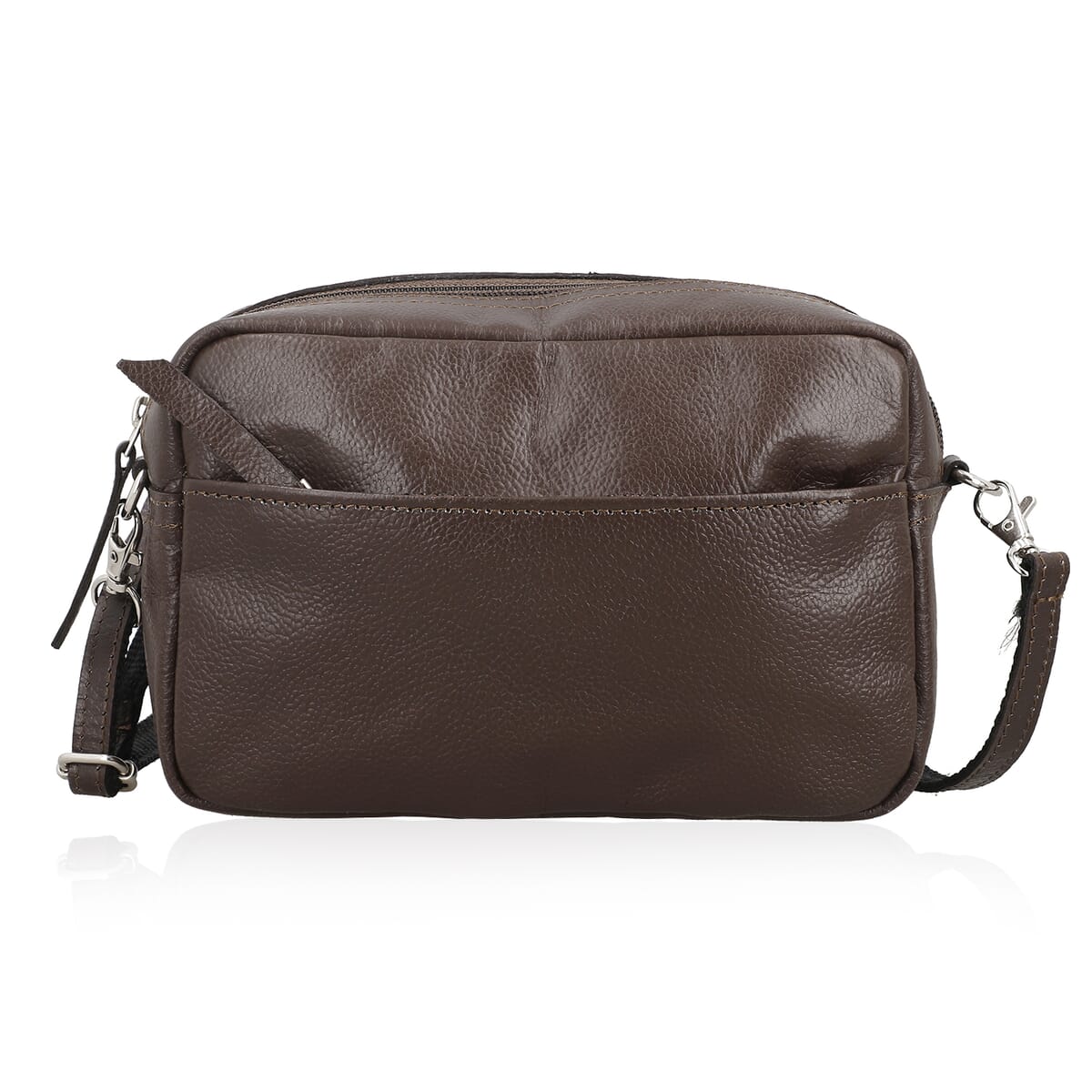 Brown Genuine Leather Crossbody Sling Bag image number 4