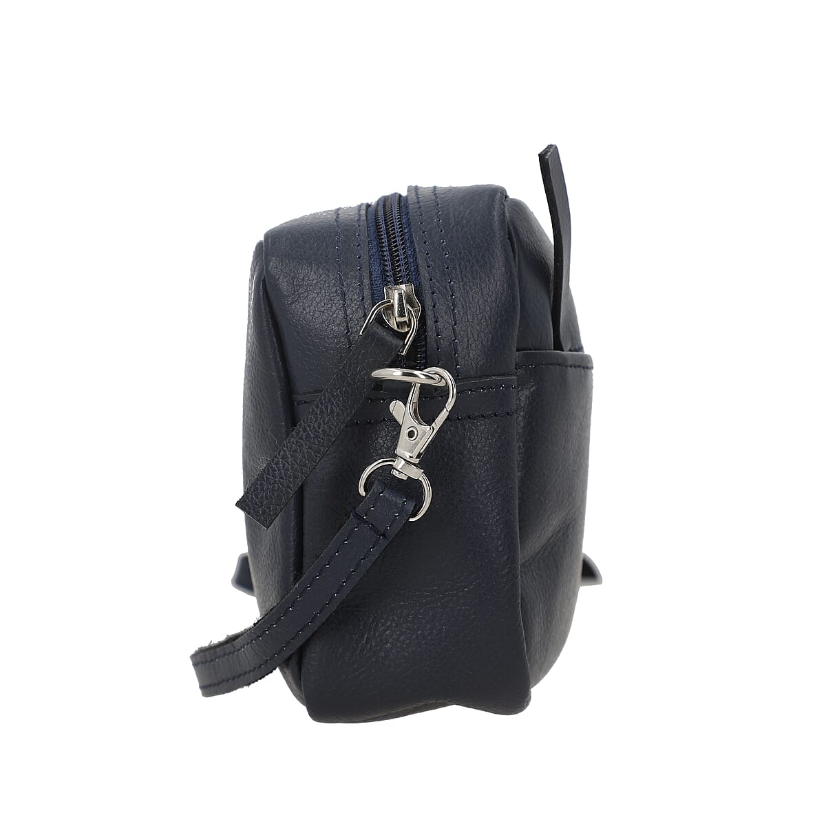 Blue Genuine Leather Crossbody Sling Bag image number 4