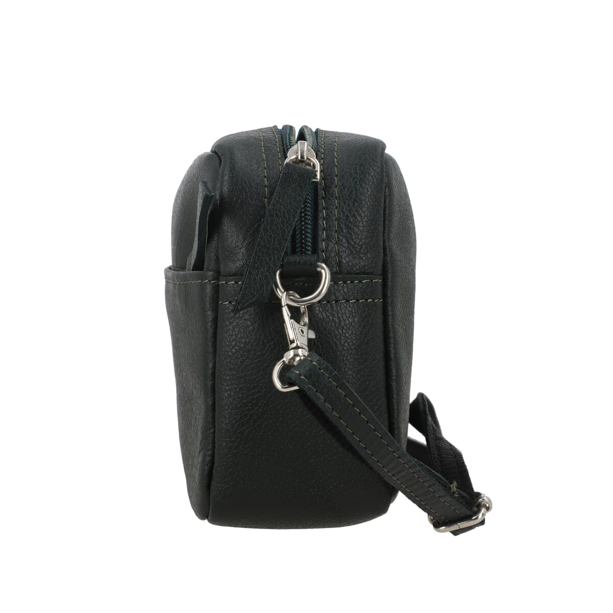 Green Genuine Leather Crossbody Sling Bag image number 4