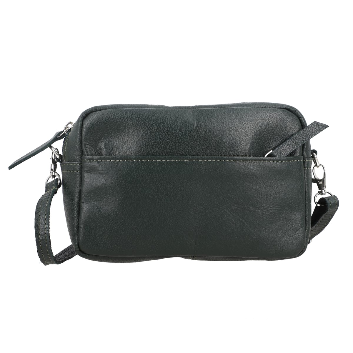 Green Genuine Leather Crossbody Sling Bag image number 5