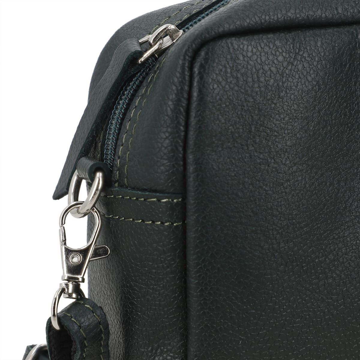 Green Genuine Leather Crossbody Sling Bag image number 7