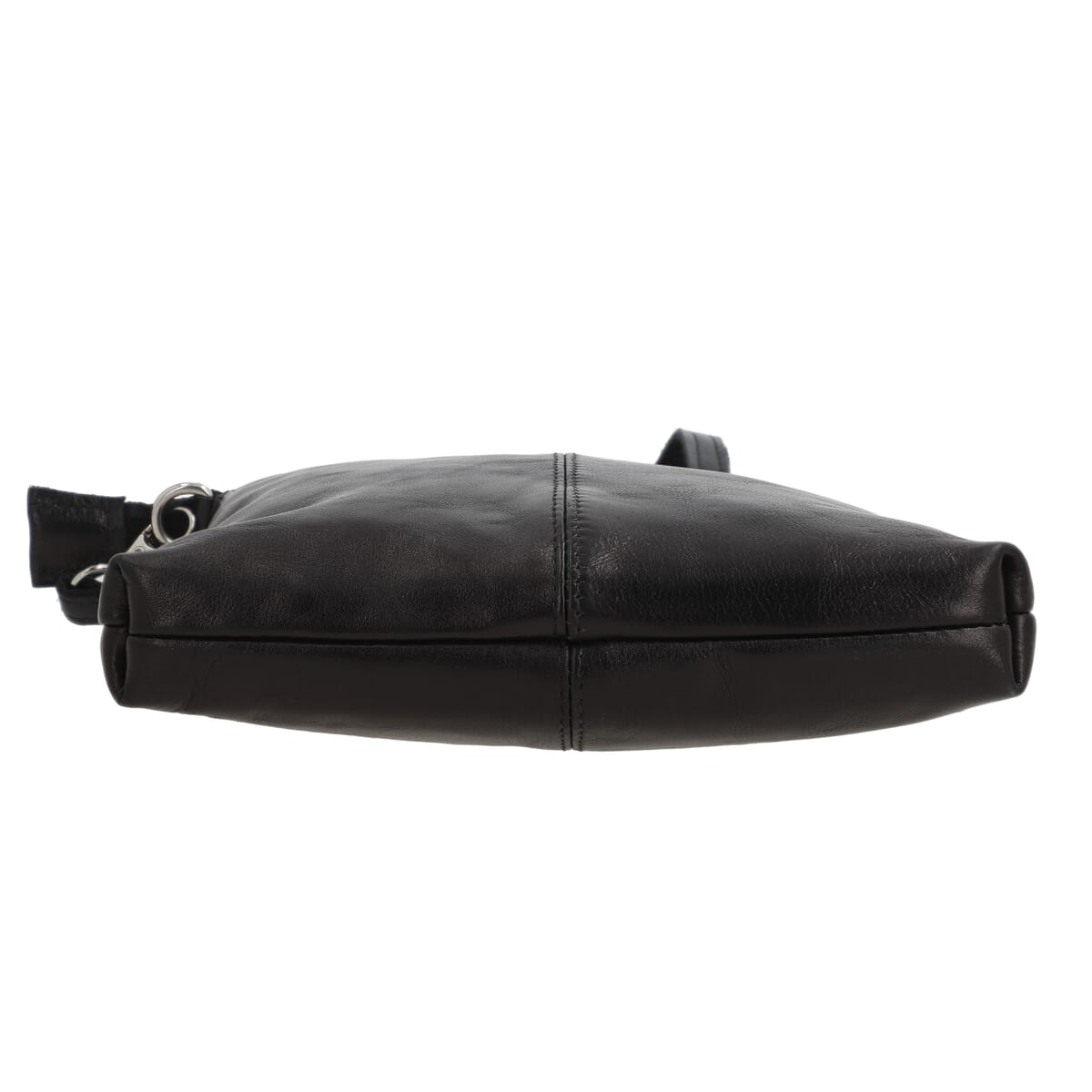 Black Genuine Leather Crossbody Sling Bag (8"x1.25"x7") image number 6