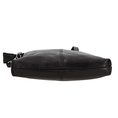Black Genuine Leather Crossbody Sling Bag