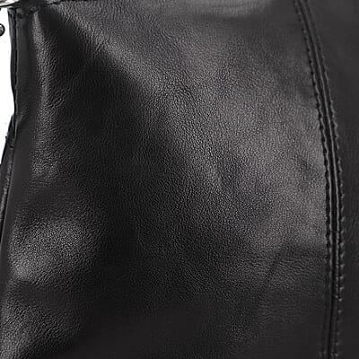Black Genuine Leather Crossbody Sling Bag