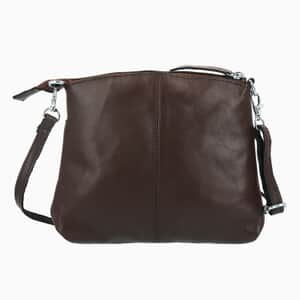 Brown Genuine Leather Crossbody Sling Bag