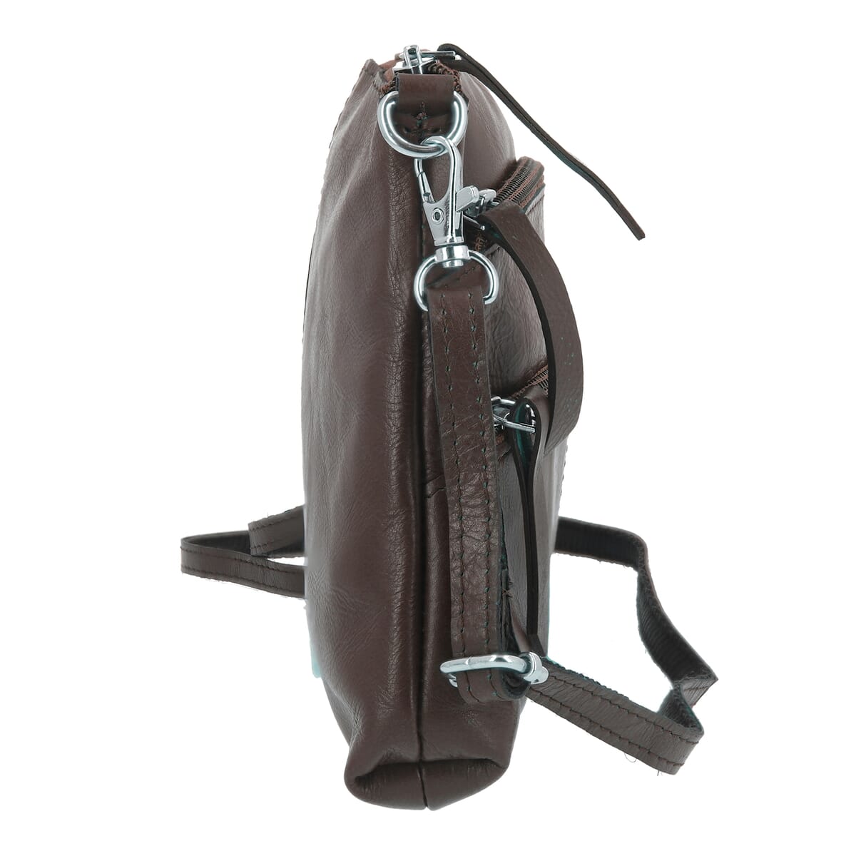 Brown Genuine Leather Crossbody Sling Bag image number 4