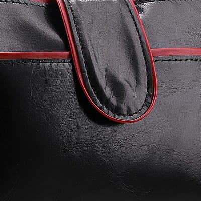 Black Genuine Leather Crossbody Sling Bag