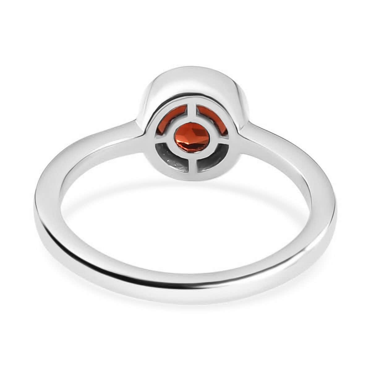 Mozambique Garnet Solitaire Ring in Platinum Over Sterling Silver (Size 5) 1.00 ctw image number 4