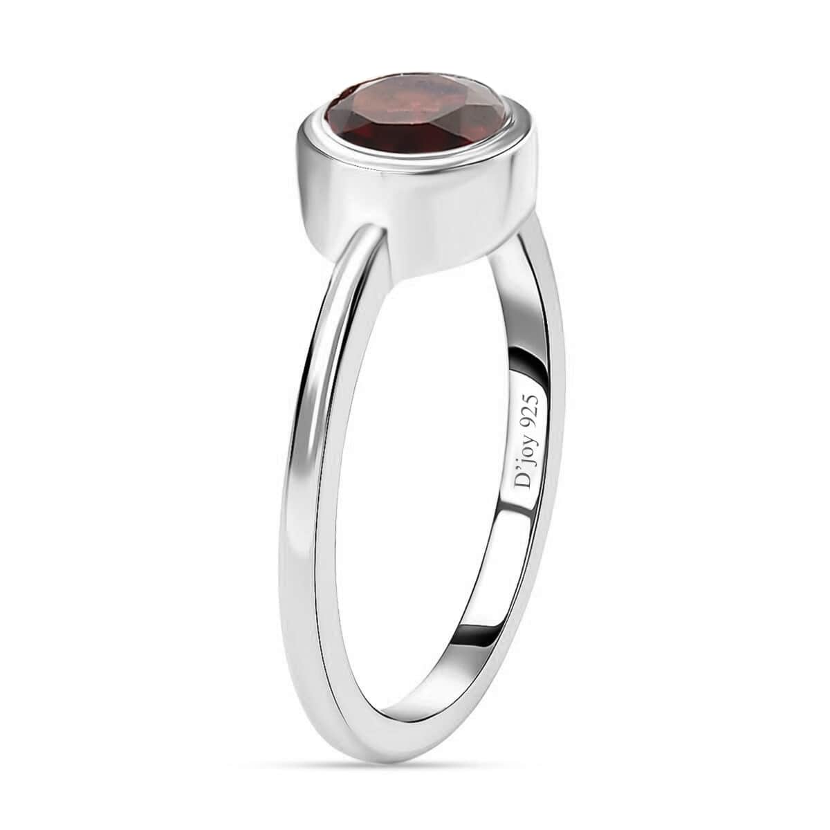 Mozambique Garnet Solitaire Ring in Platinum Over Sterling Silver (Size 5) 1.00 ctw image number 3