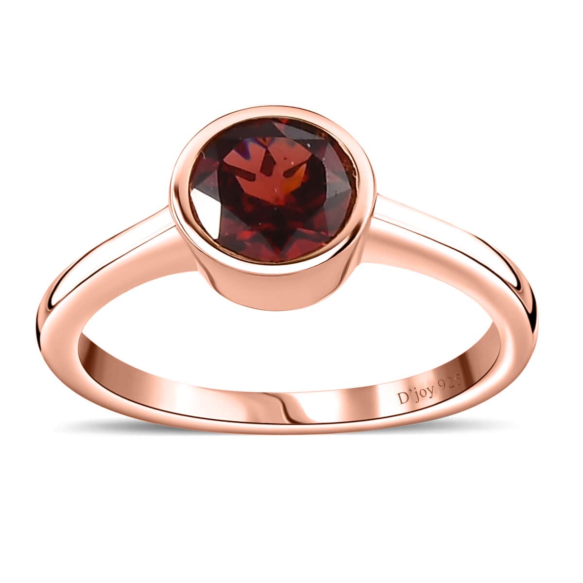 Mozambique Garnet Solitaire Ring in Vermeil Rose Gold Over Sterling Silver (Size 7.0) 1.00 ctw image number 0