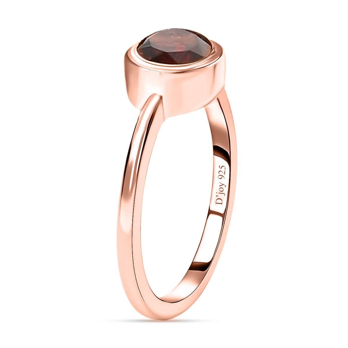 Mozambique Garnet Solitaire Ring in Vermeil Rose Gold Over Sterling Silver (Size 7.0) 1.00 ctw image number 3