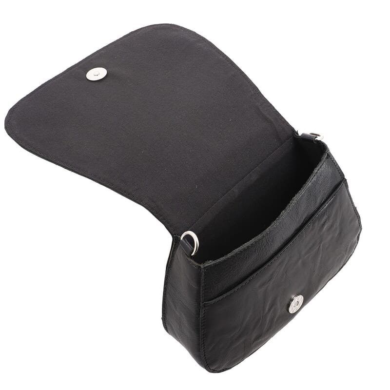 Black Genuine Leather Crossbody Sling Bag