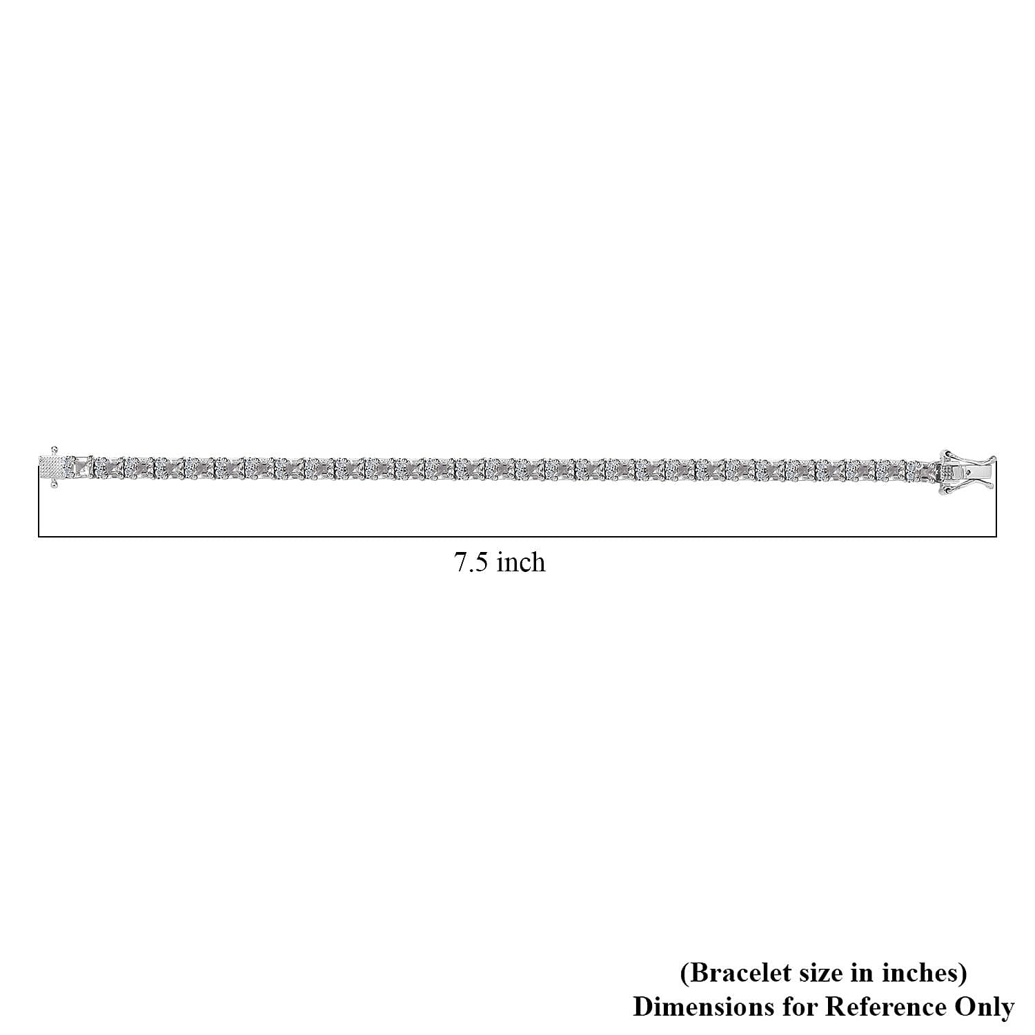 Asscher Cut Mexican Hyalite Opal and White Zircon Tennis Bracelet in Platinum Over Sterling Silver (7.25 In) with Free UV Flash Light 9.00 ctw