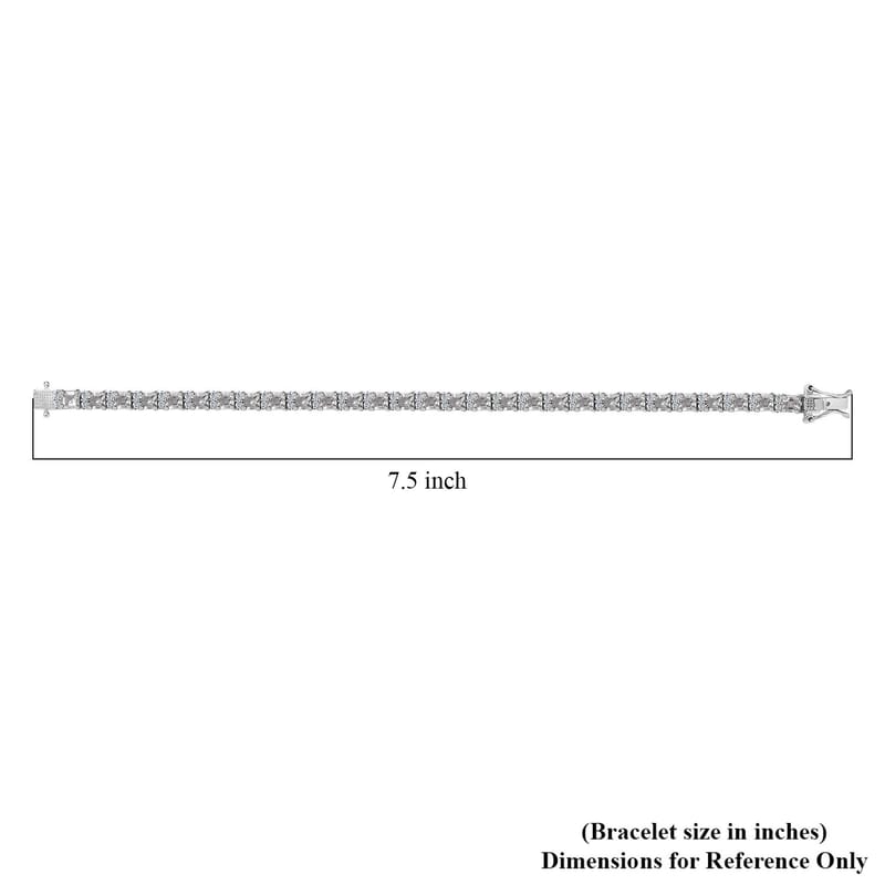 Asscher Cut Mexican Hyalite Opal and White Zircon Tennis Bracelet in Platinum Over Sterling Silver (7.25 In) with Free UV Flash Light 9.00 ctw