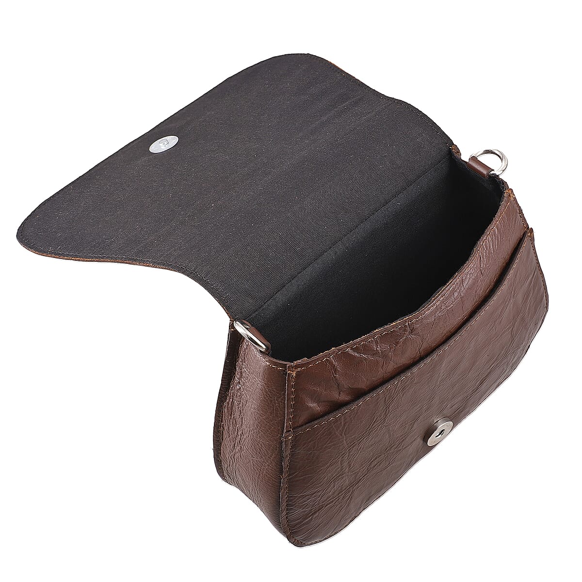 Brown Genuine Leather Crossbody Sling Bag image number 4