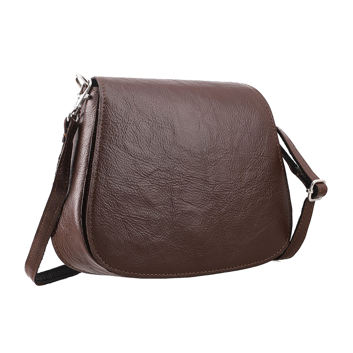Brown Genuine Leather Crossbody Sling Bag image number 5