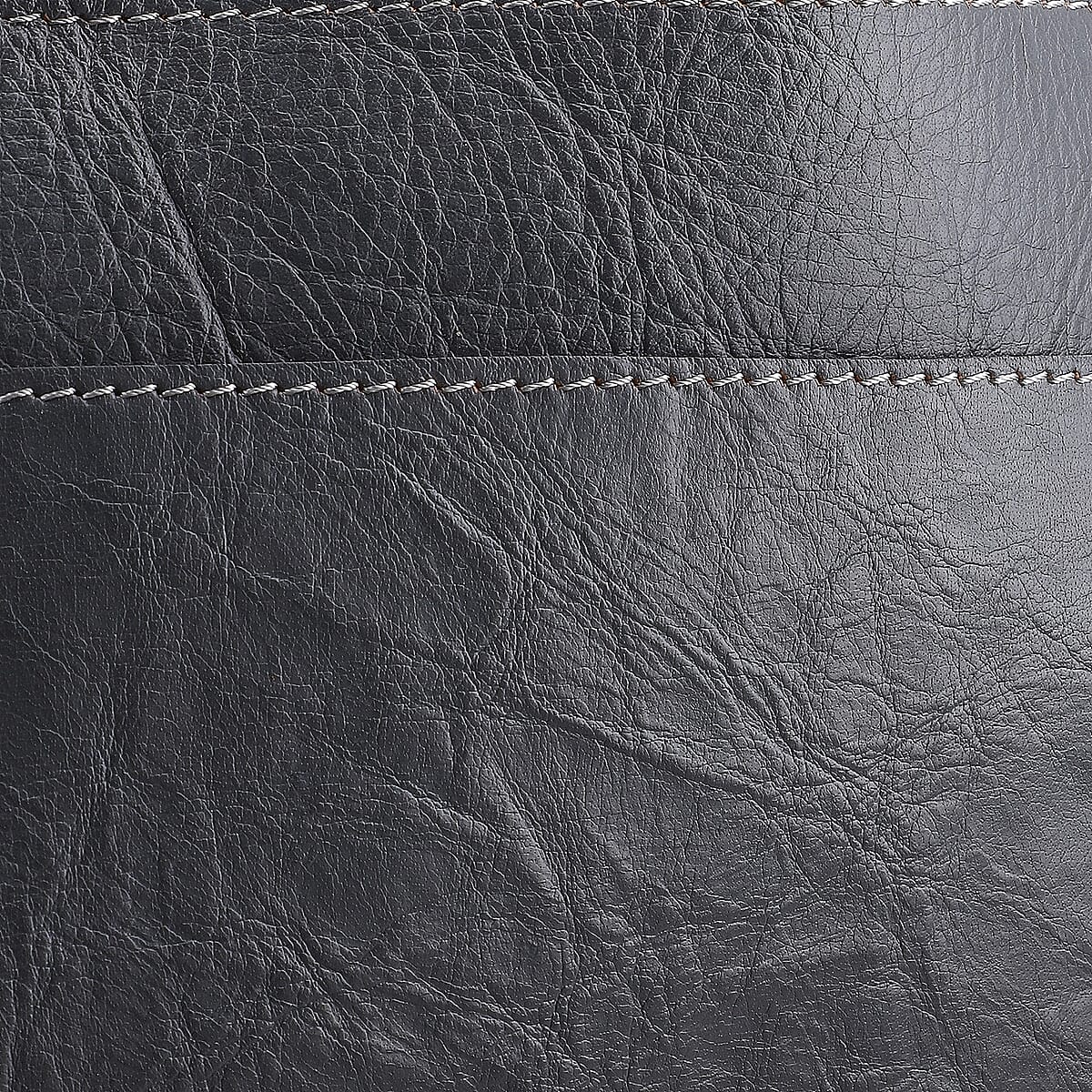 Gray Genuine Leather Crossbody Sling Bag image number 6