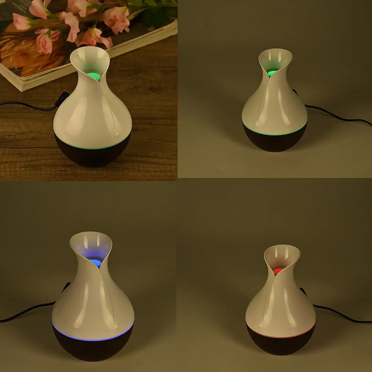 Portable Mini Air Humidifier with 5 Essential Oil and RGB Light (3.94"x3.94"x5.91") (Powered by USB Cable) image number 4