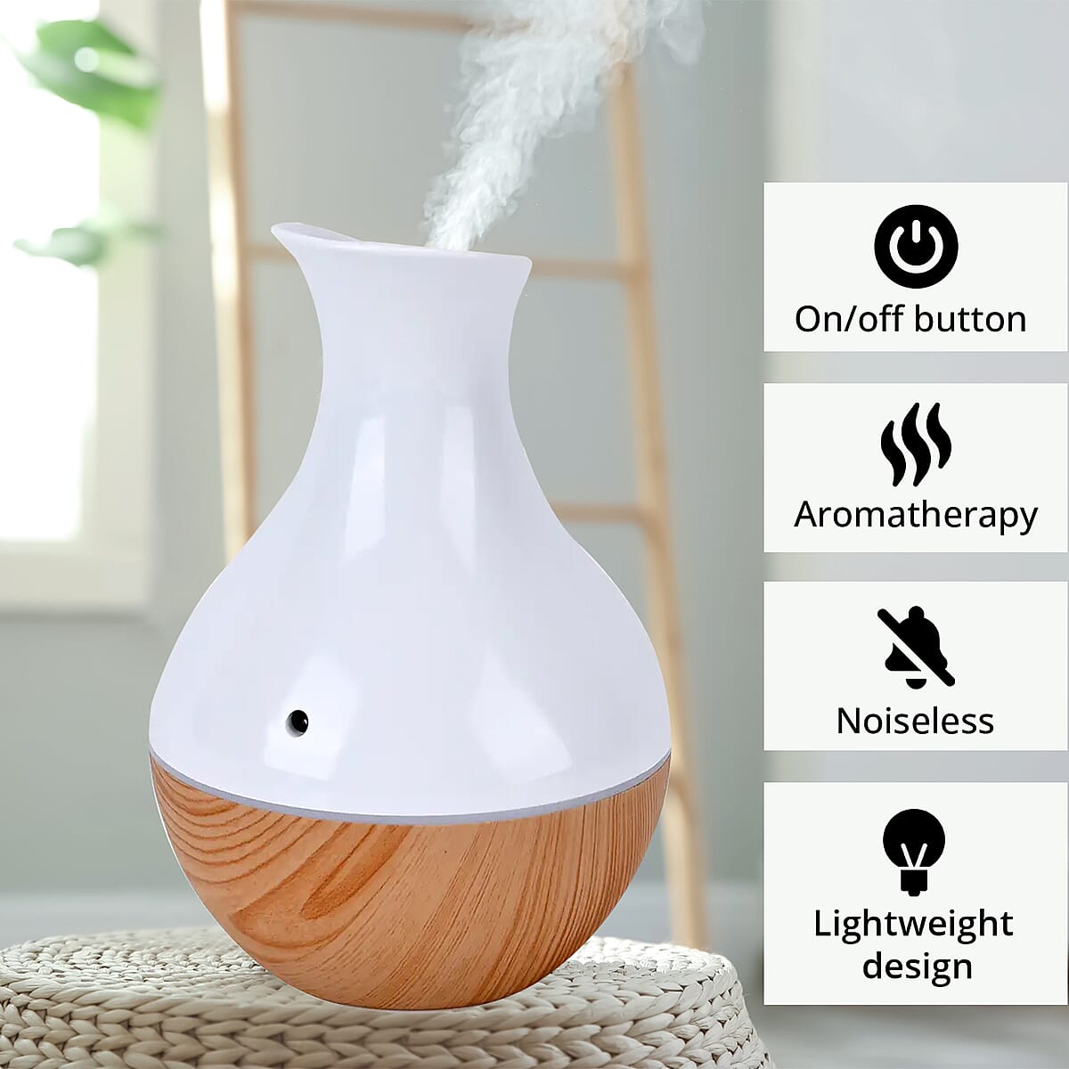 Portable Mini Air Humidifier with 5 Essential Oil and RGB Light (Powered by USB Cable) image number 2