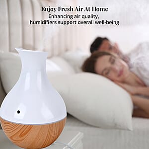 Portable Mini Air Humidifier with 5 Essential Oil and RGB Light (Powered by USB Cable)
