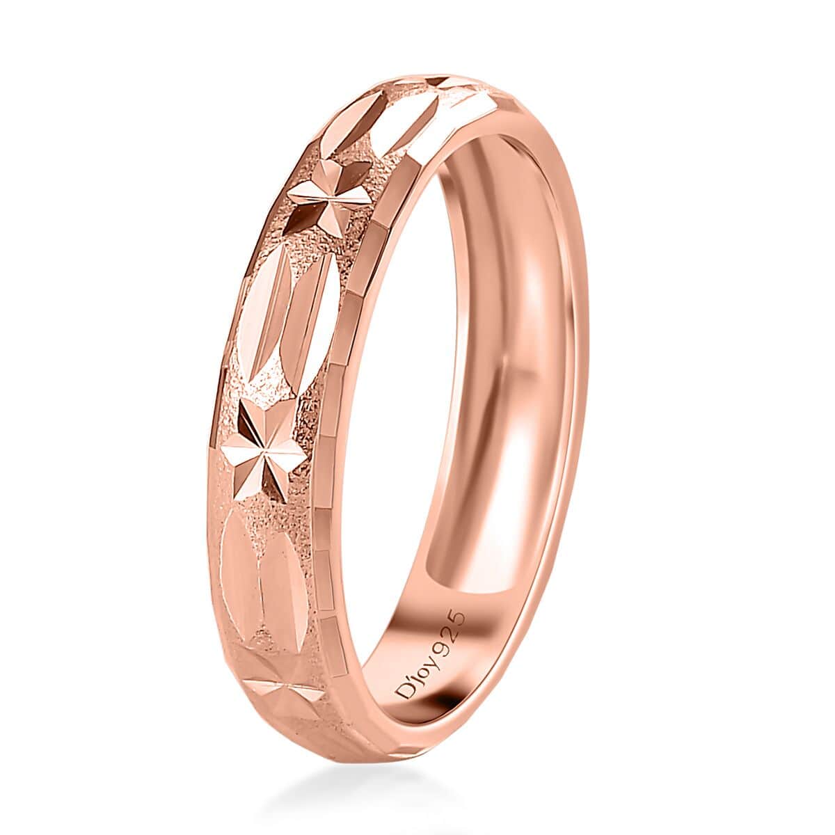 Vermeil Rose Gold Over Sterling Silver Band Ring (Size 6.0) 2.85 Grams image number 3