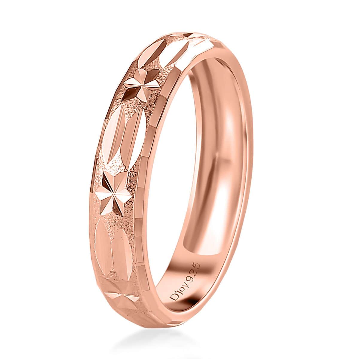 Vermeil Rose Gold Over Sterling Silver Band Ring (Size 7.0) 2.85 Grams image number 3