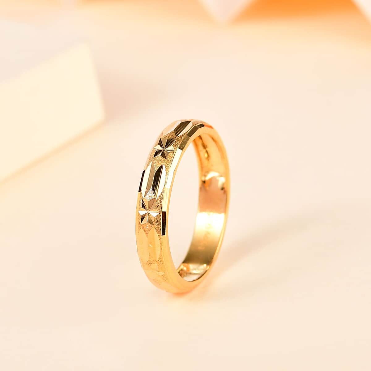 Vermeil Yellow Gold Over Sterling Silver Band Ring (Size 6.0) 2.85 Grams image number 1