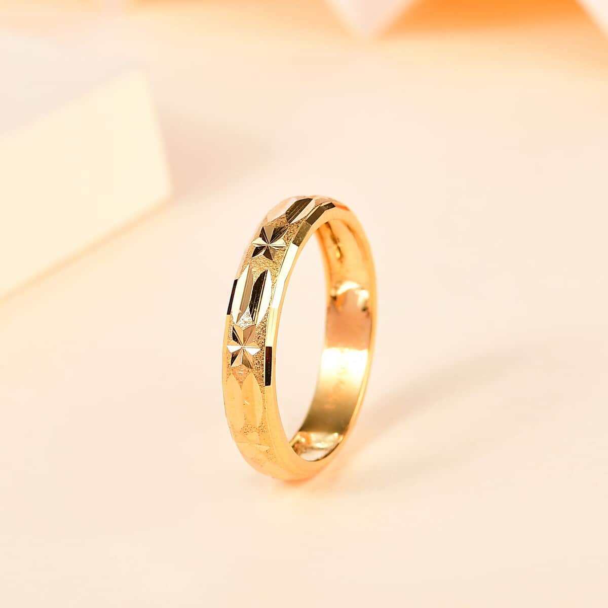 Vermeil Yellow Gold Over Sterling Silver Band Ring (Size 8.0) 2.85 Grams image number 1