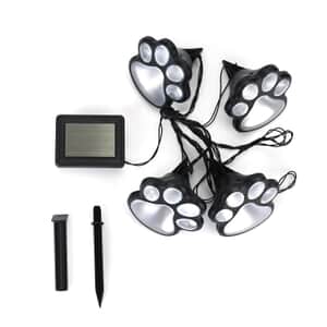 Set of 4 Waterproof Paw Print Solar Lights