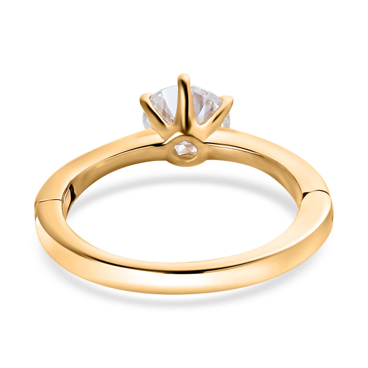 Moissanite Arthritis Ring in Vermeil Yellow Gold Over Sterling Silver (Size 9.0) 0.90 ctw image number 5