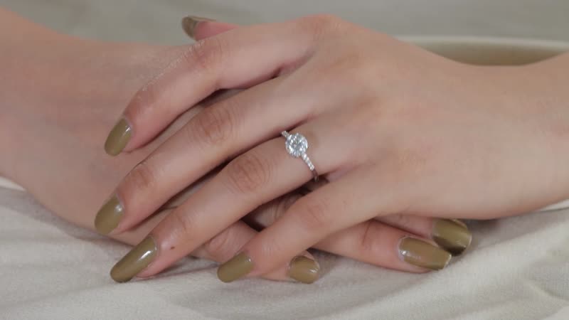 Moissanite Classic Ring in Sterling Silver
